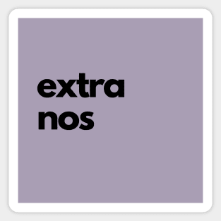 extra nos, purple Sticker